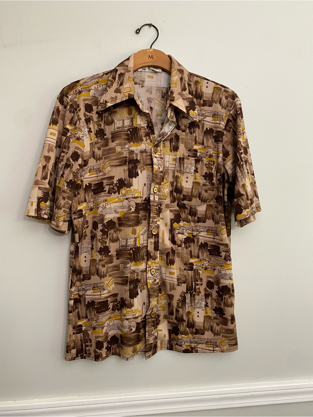 Vintage 60s Short Sleeve Century‎ 21 Shirt - S